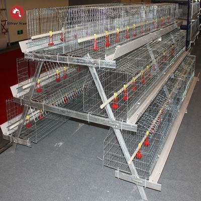 A-Type Broiler Battery Cage System for Poultry Farm Hot-Dip Galvanized A-Type Broiler Cage Manufacturer